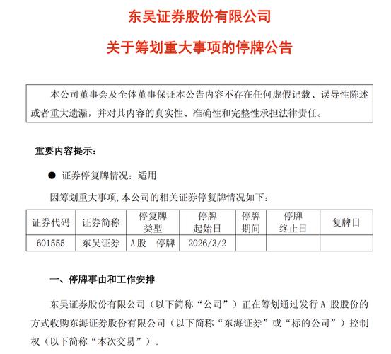 <strong>东吴证券拟收购东海证券，行业整合浪潮下券商板块机遇几何？</strong>
